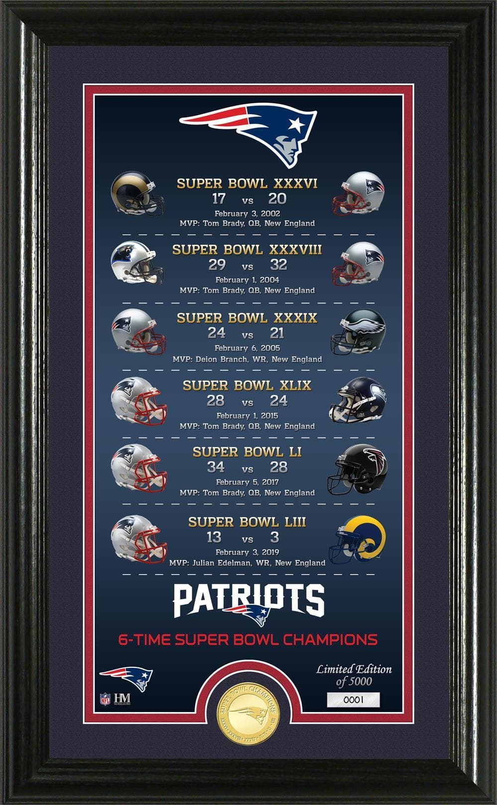 New England Patriots "Legacy" Supreme Photo Mint