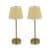 Rechargeable Raffia Table Lamp Size 14" 2 Pack