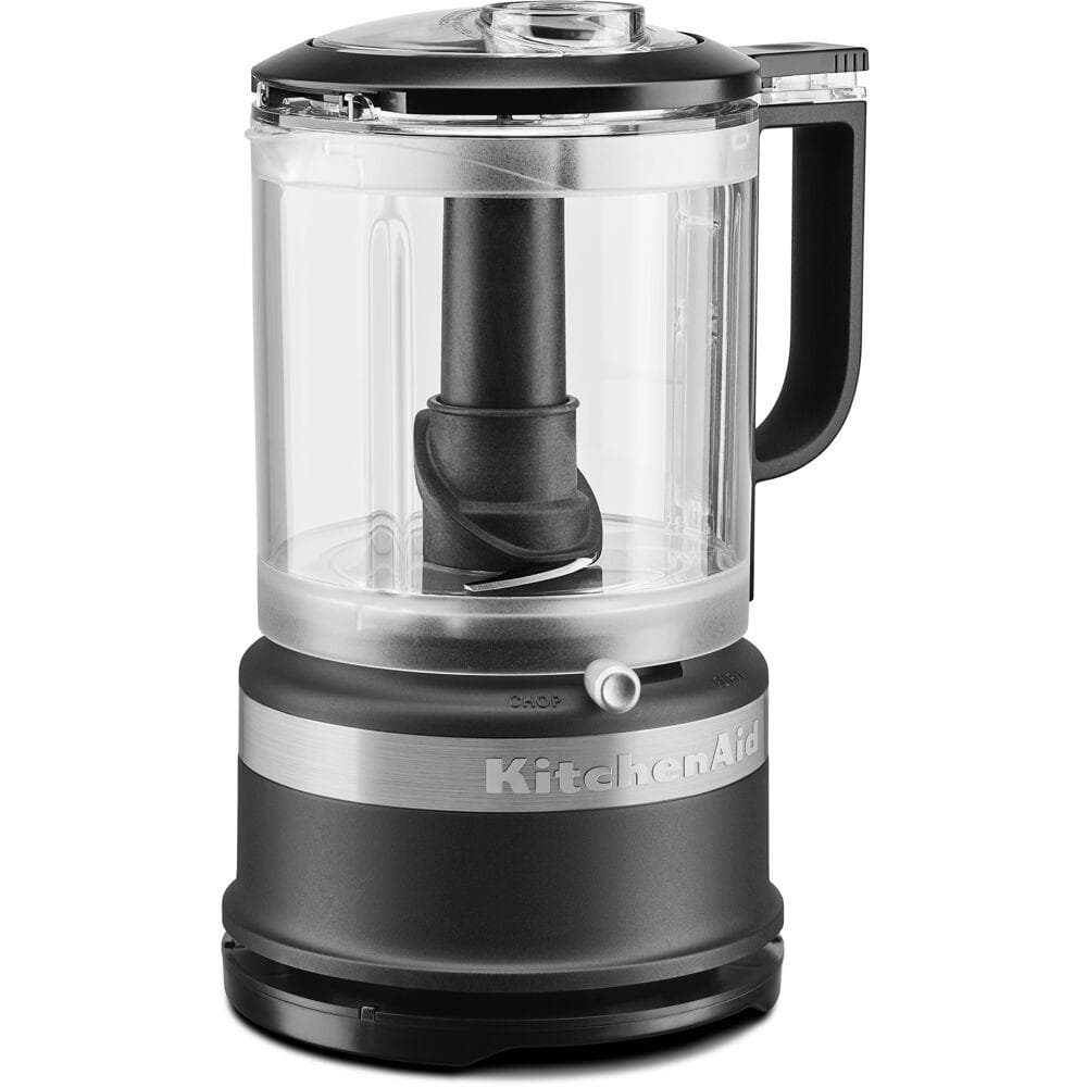 5-Cup Food Chopper with Multi-Purpose Blade and Whisk Accessory, Matte Black