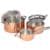 Vintage 6pc Tri-Ply Copper Cookware Set with Lids, Polished