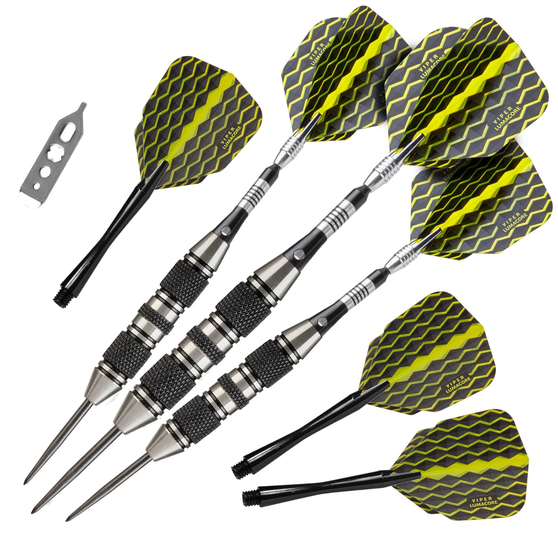 Viper The Freak Steel Tip Darts 3 Knurled Rings Barrel 22 Grams