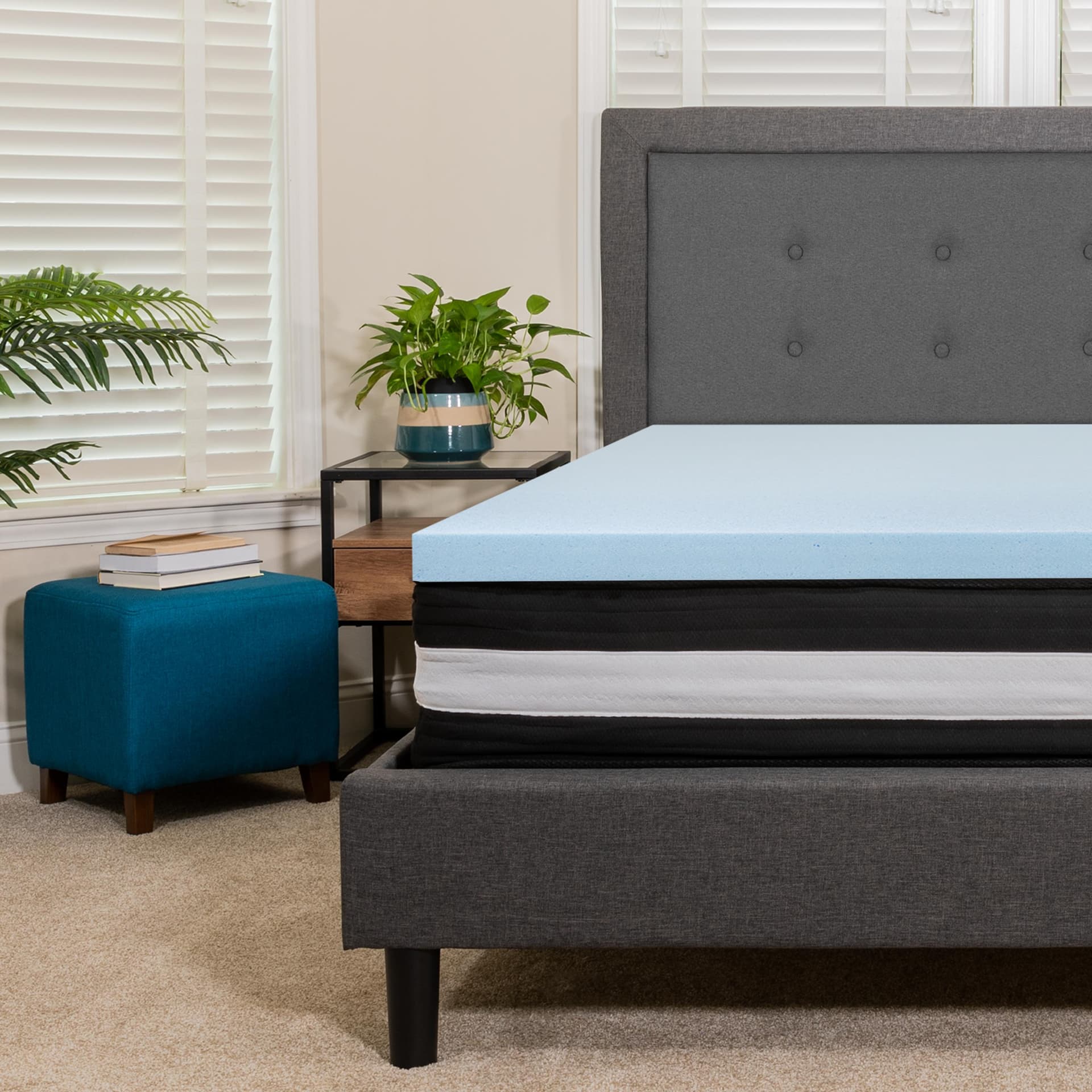 King 10" Mattress & Gel 3" Memory Foam Topper Bundle Set