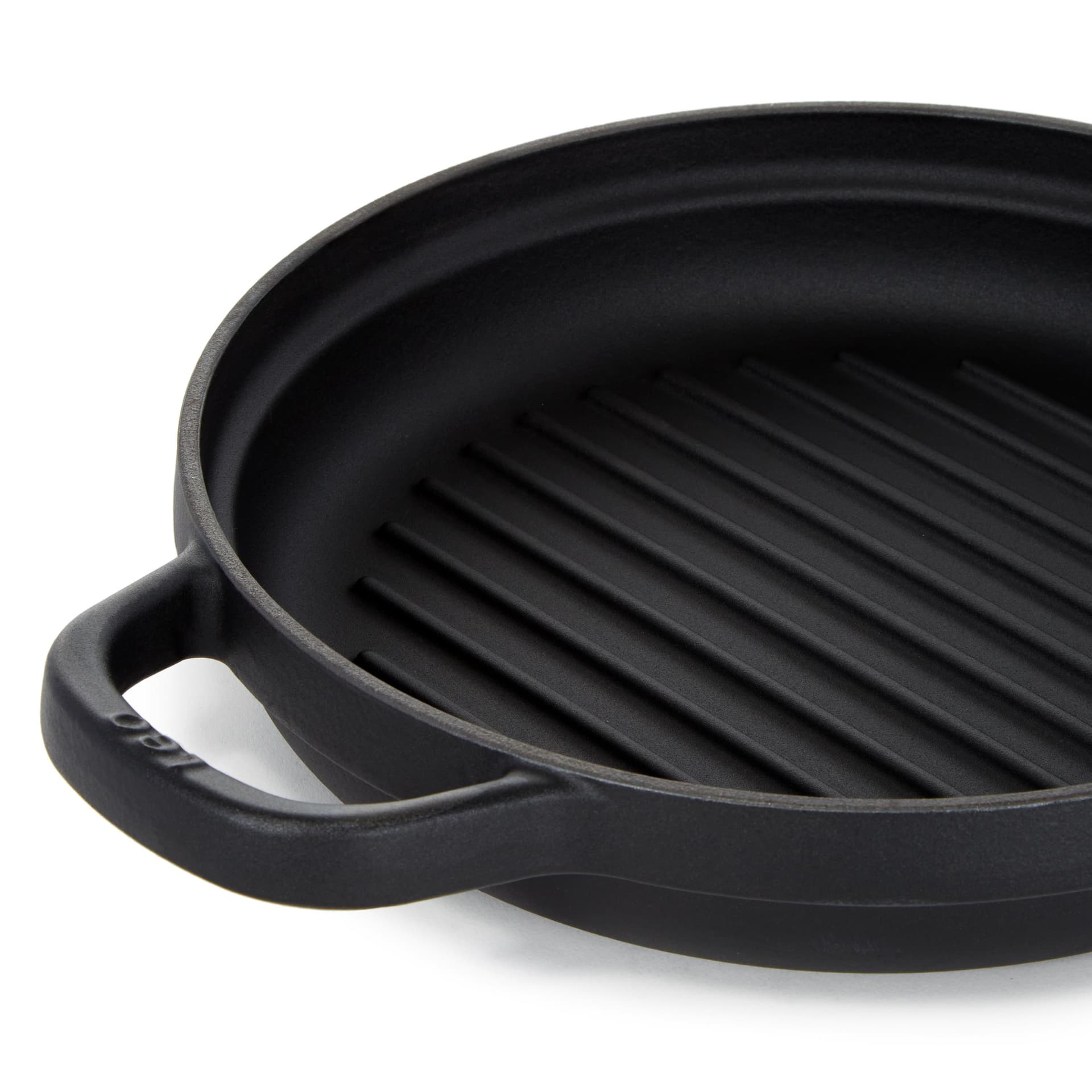 Leo Graphite Enamel Cast Iron Round Grill Pan 10.25"