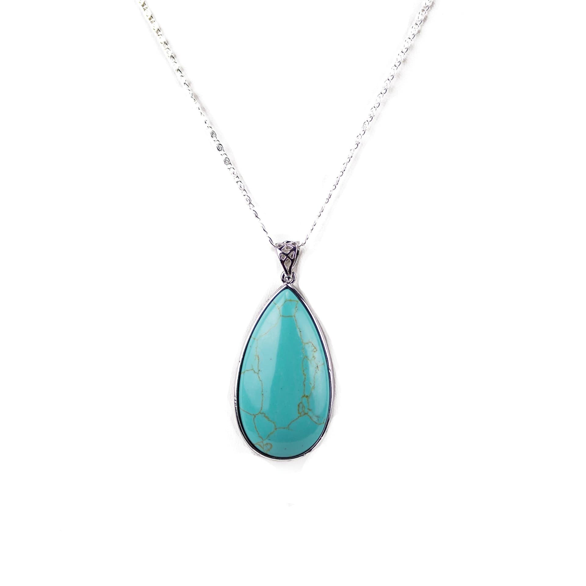 Turquoise Teardrop Necklace