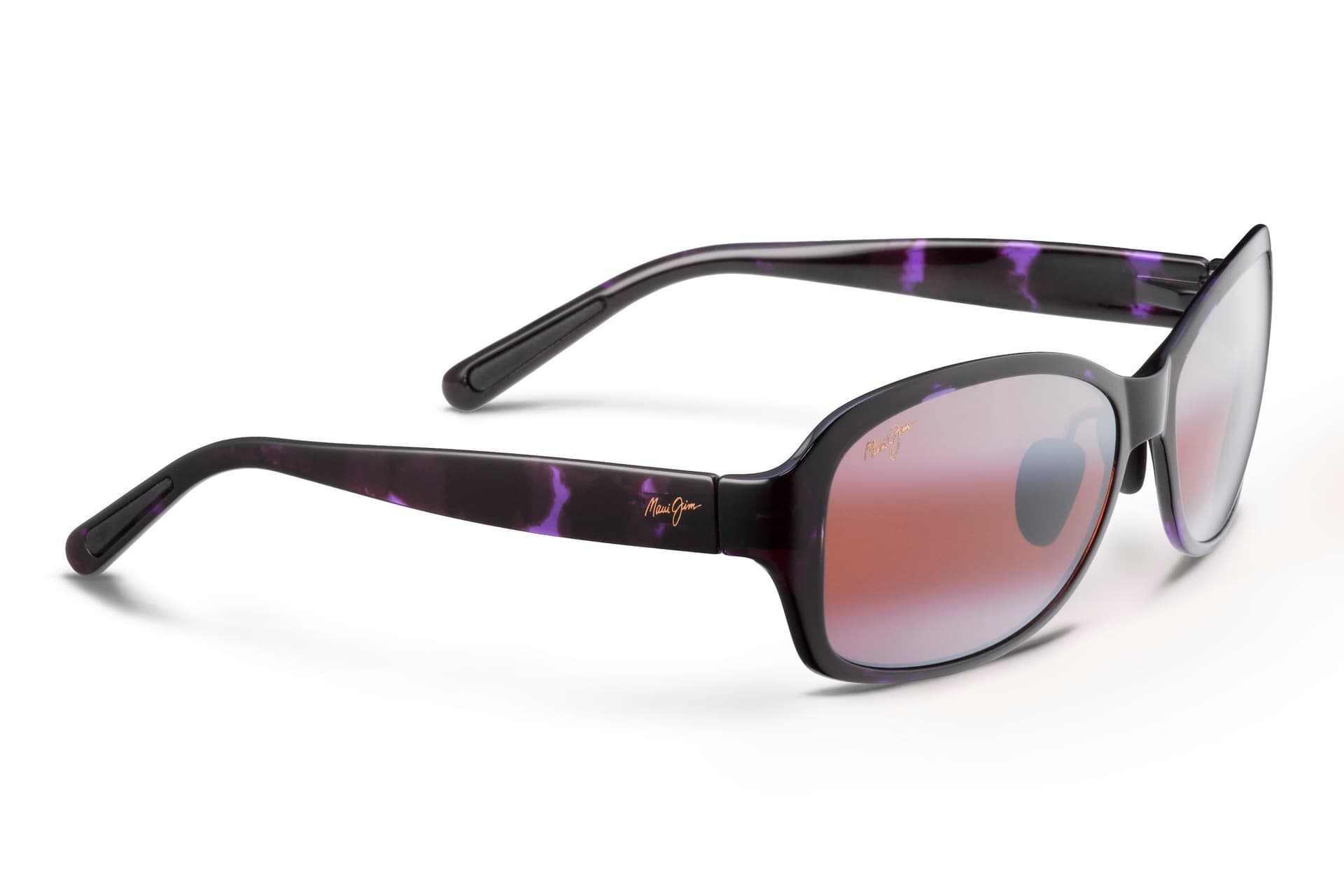 Koki Beach Polarized Sunglasses Purple Tortoise Frame Maui Rose Lens