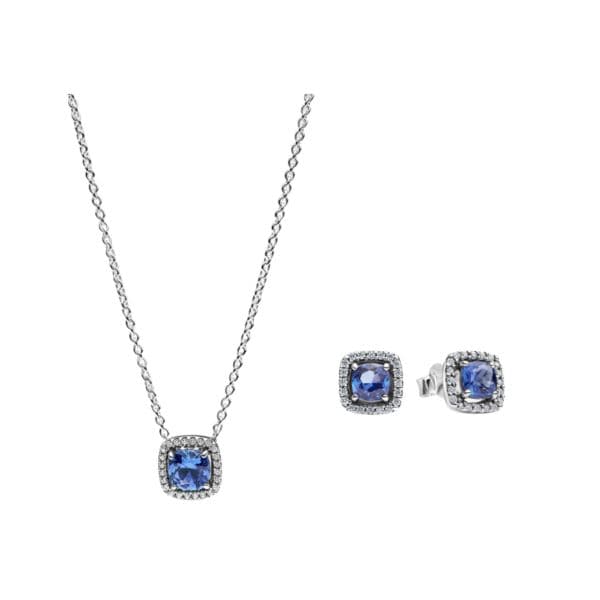 Sparkling Square Blue Halo Set