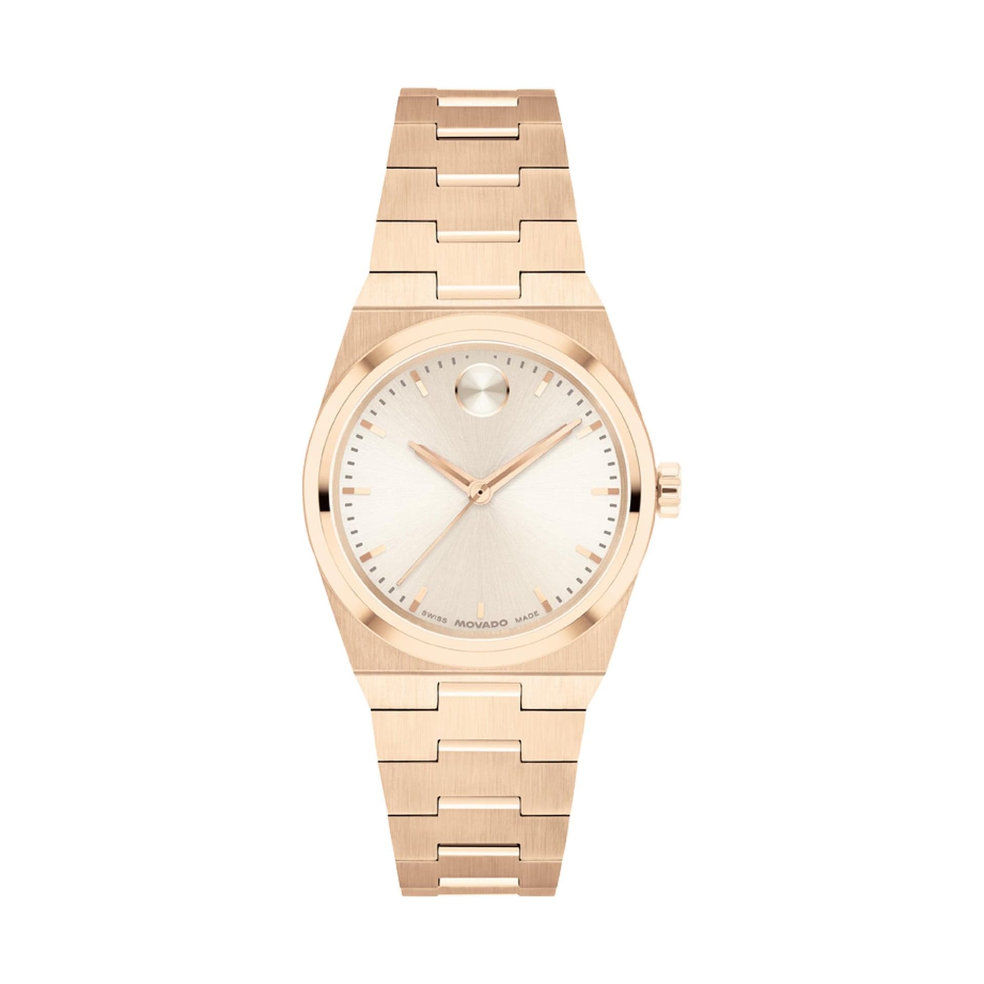 Ladies Bold Quest Mini Rose Gold-Tone Stainless Steel Watch Champagne Dial