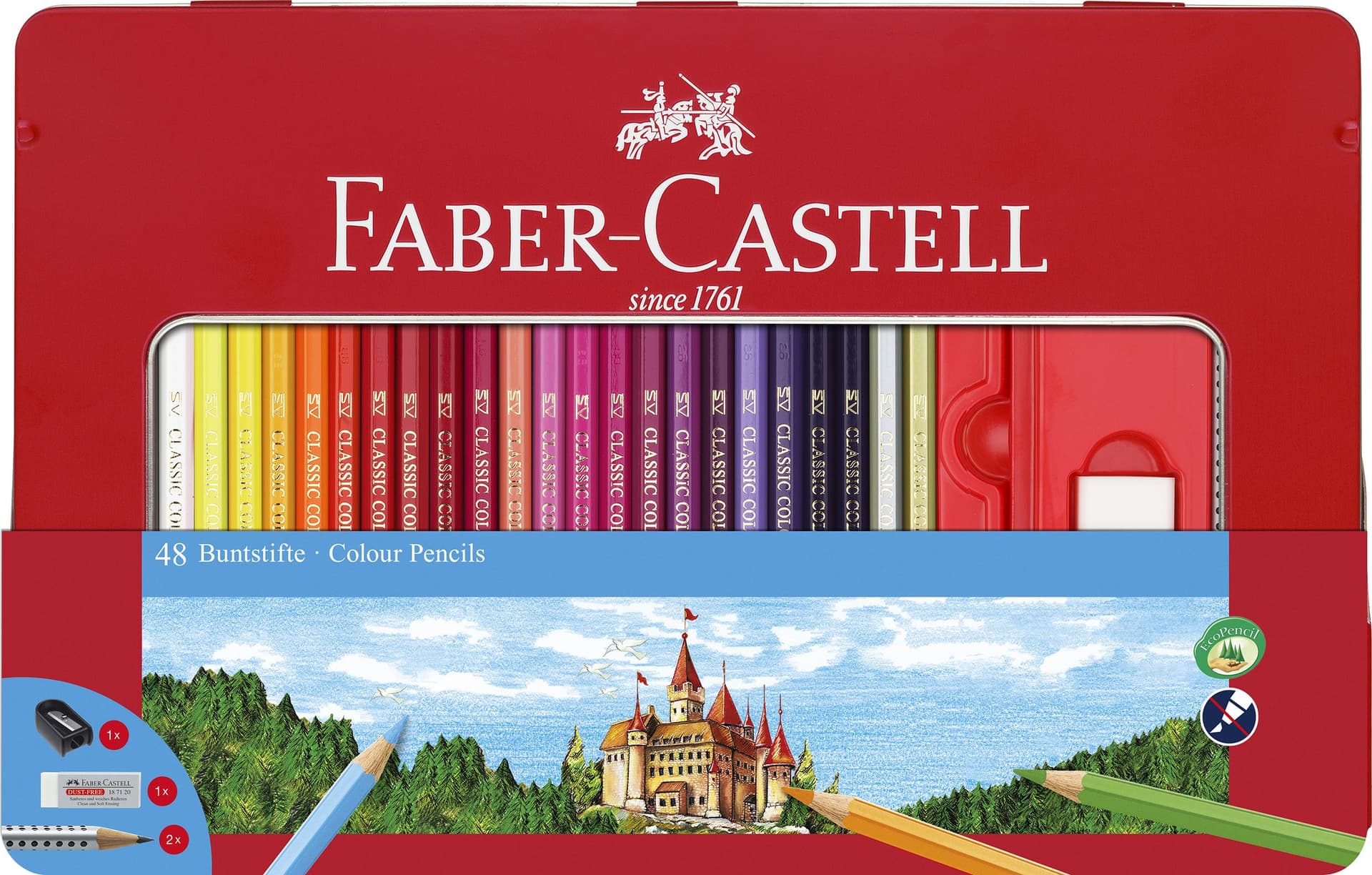 48ct Classic Color Pencil & Sketching Tin Set