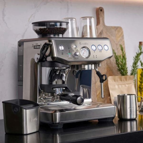 Breville Barista Express Impress Espresso Machine, 2 Liters, Brushed Stainless Steel