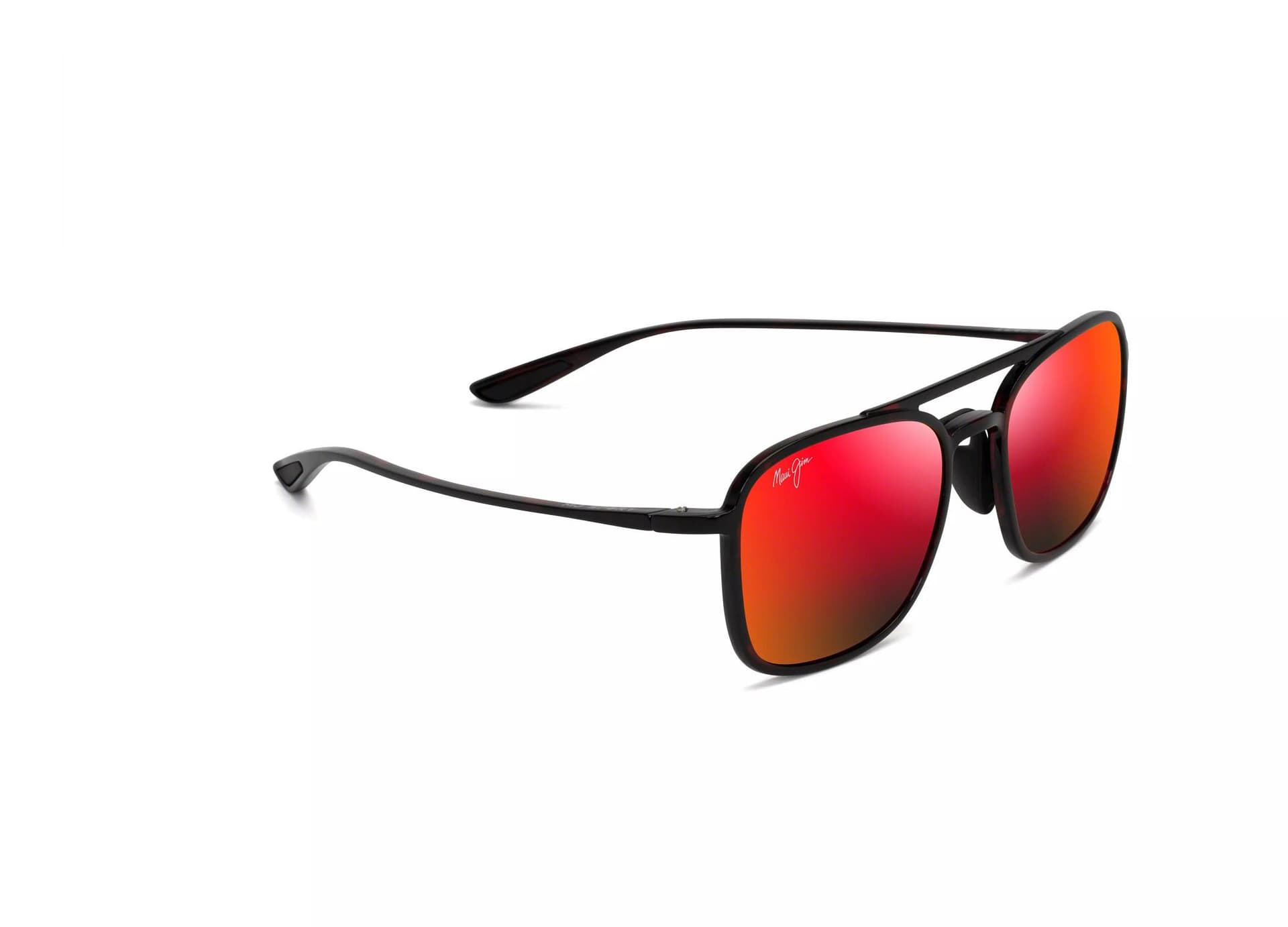 Keokea Polarized Sunglasses Red & Black Tortoise Frame Hawaii Lava Lens