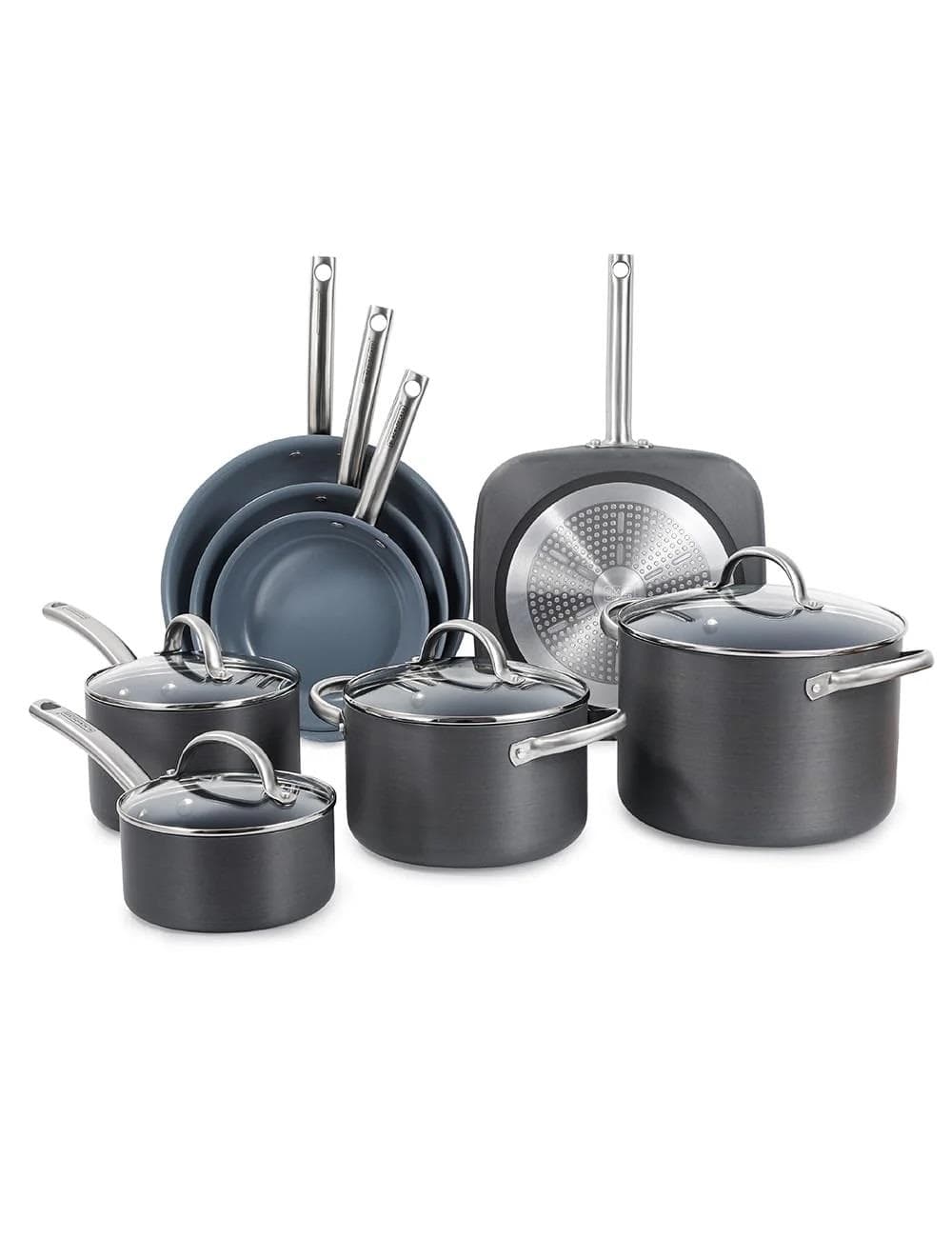 BLACK+DECKER 12 pc Cookware Set - Gray