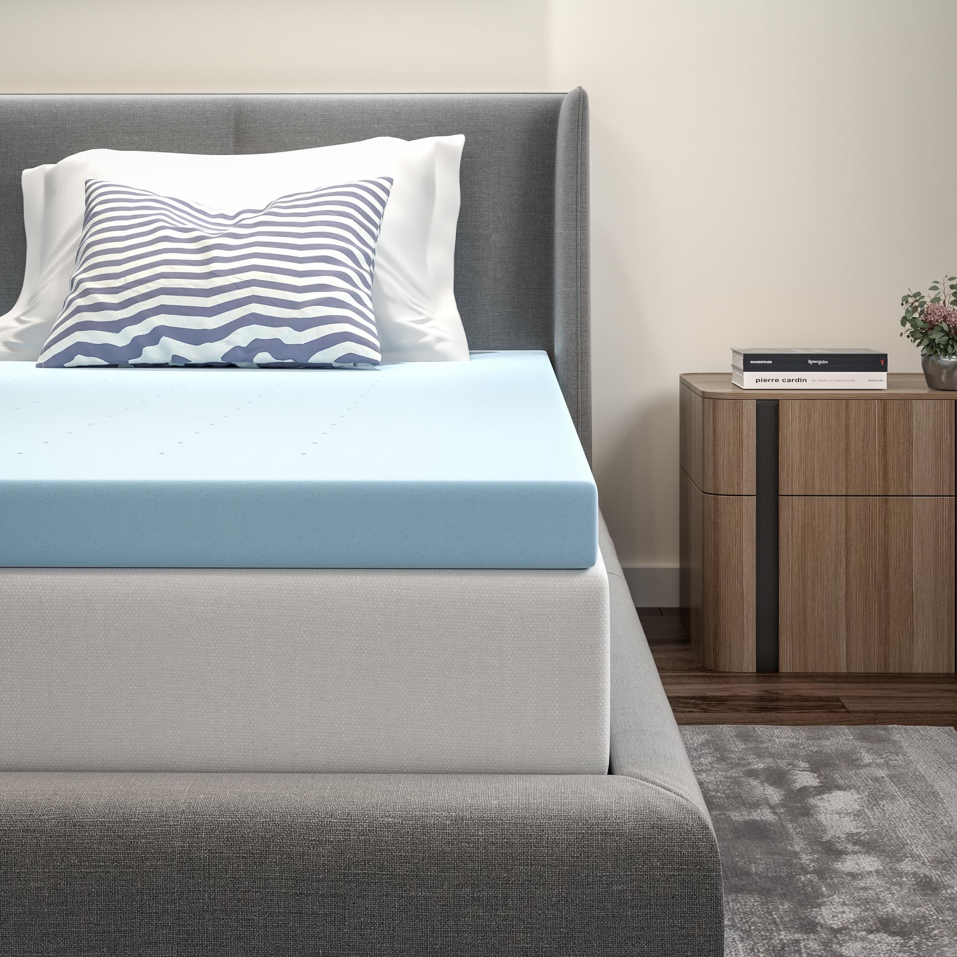 3" Cool Gel Infused Hypoallergenic Cooling Memory Foam Mattress Topper - Twin