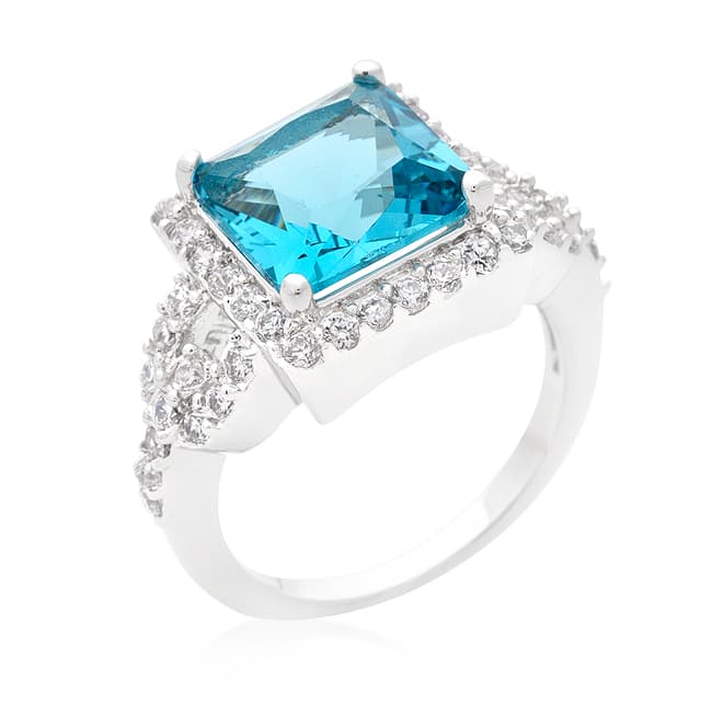 Aqua Blue Cocktail Ring(10)