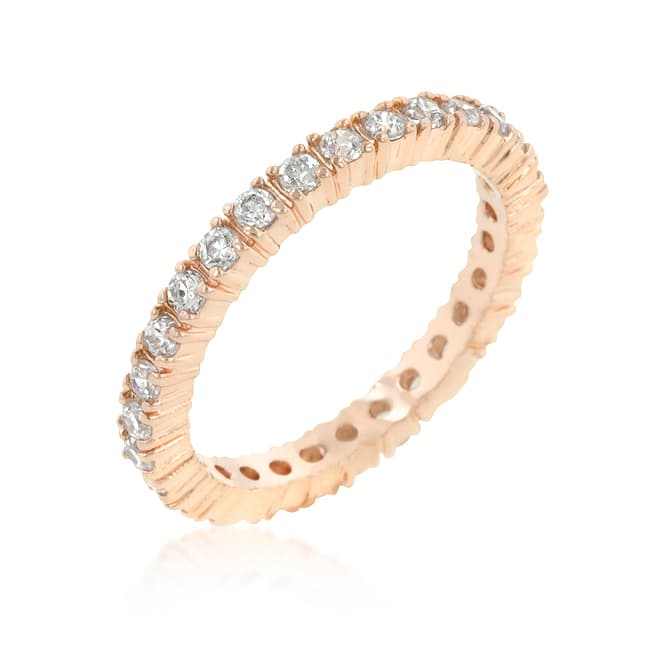 Petite Rose Gold Cubic Zirconia Eternity Band(10)