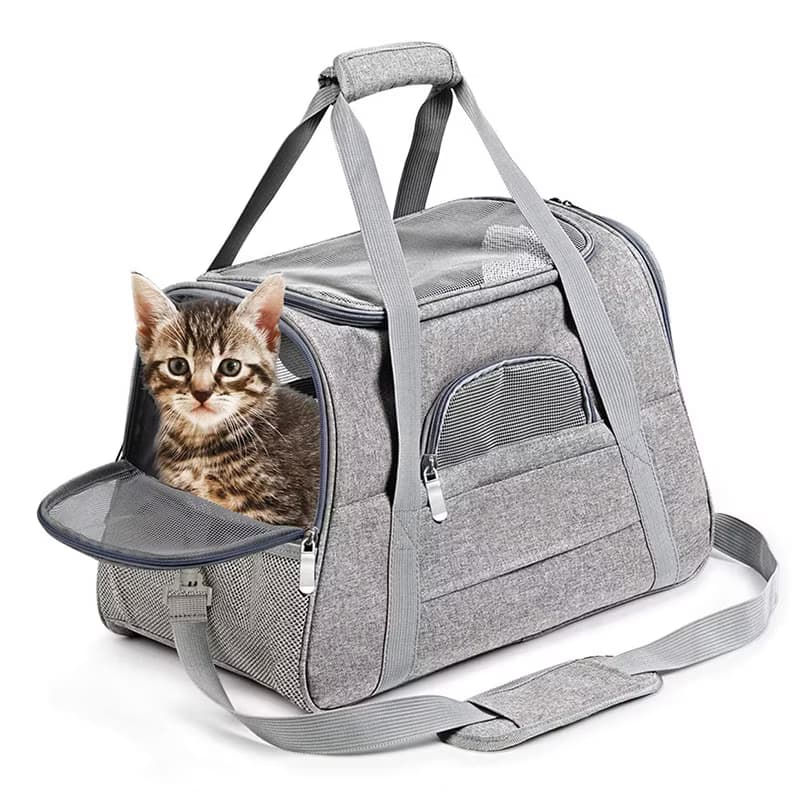 Foldable Soft-Sided Mesh Pet Carrier