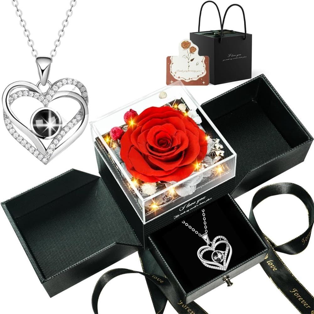 Red Rose Preserved Gift Set Size 3 Pieces