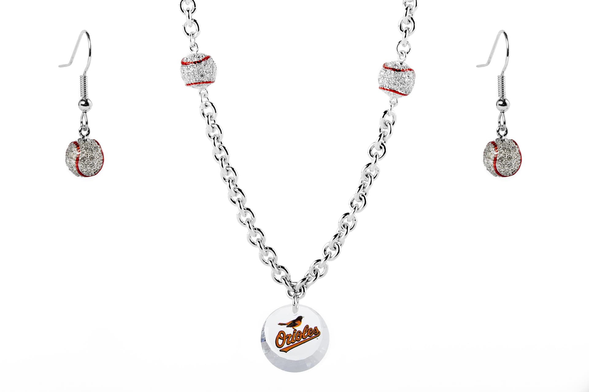 Baseball Set Orioles Necklace Exclusive