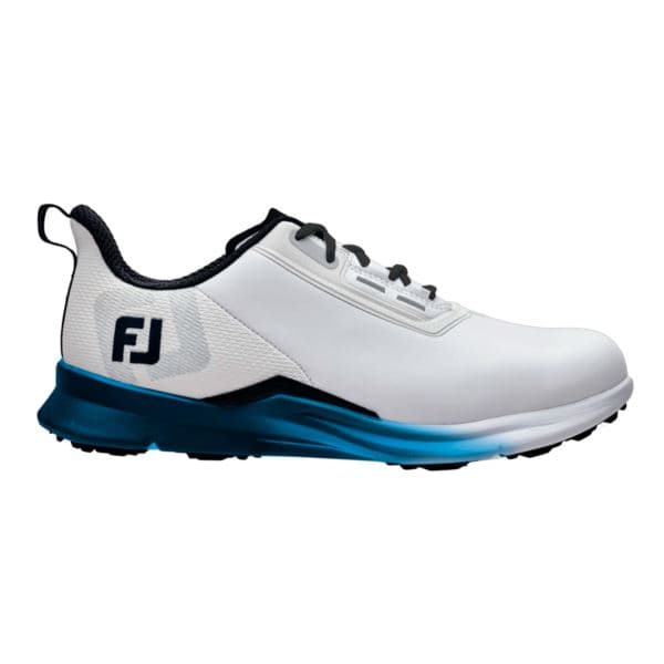 FootJoy FJ Fuel Men's Spikeless Golf Shoes - White/Navy/Blue/11 Medium