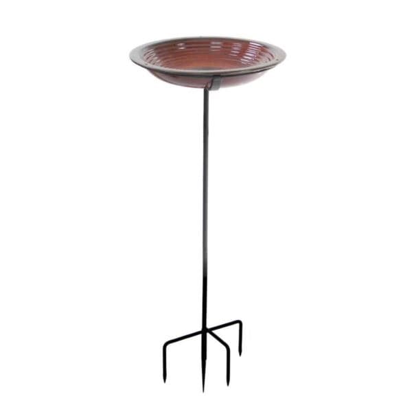 Circles Bird Bath Post Cobalt Blue