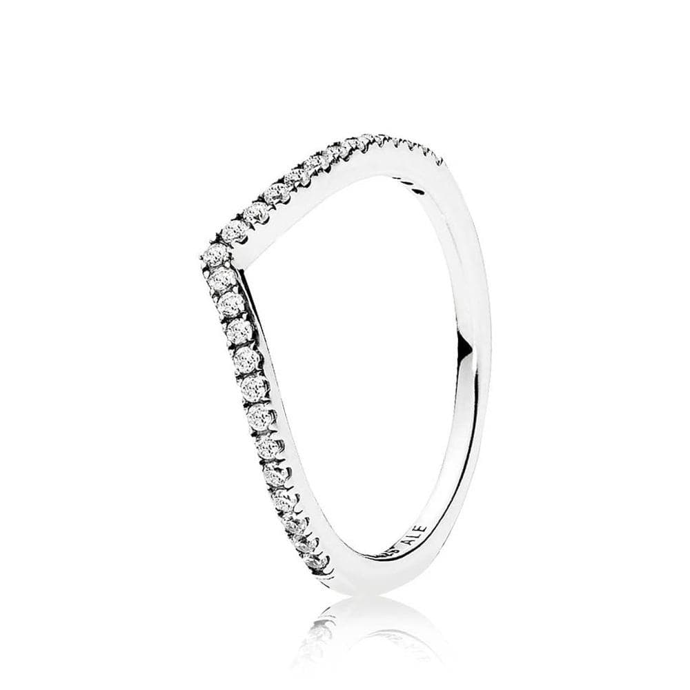 Sparkling Wishbone Ring Size 6
