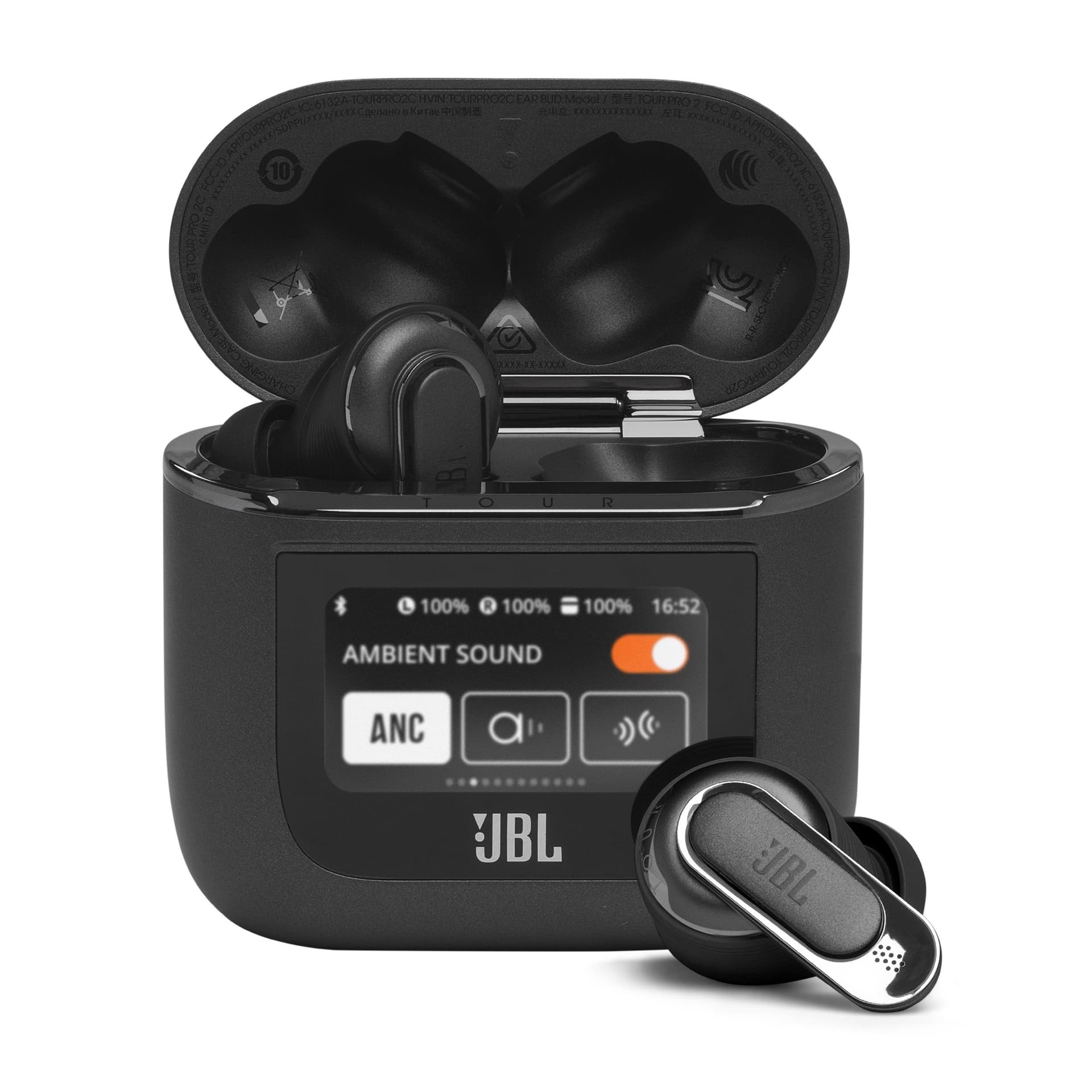 Tour Pro 2 True Wireless Adaptive Noise Cancelling Earbuds Black