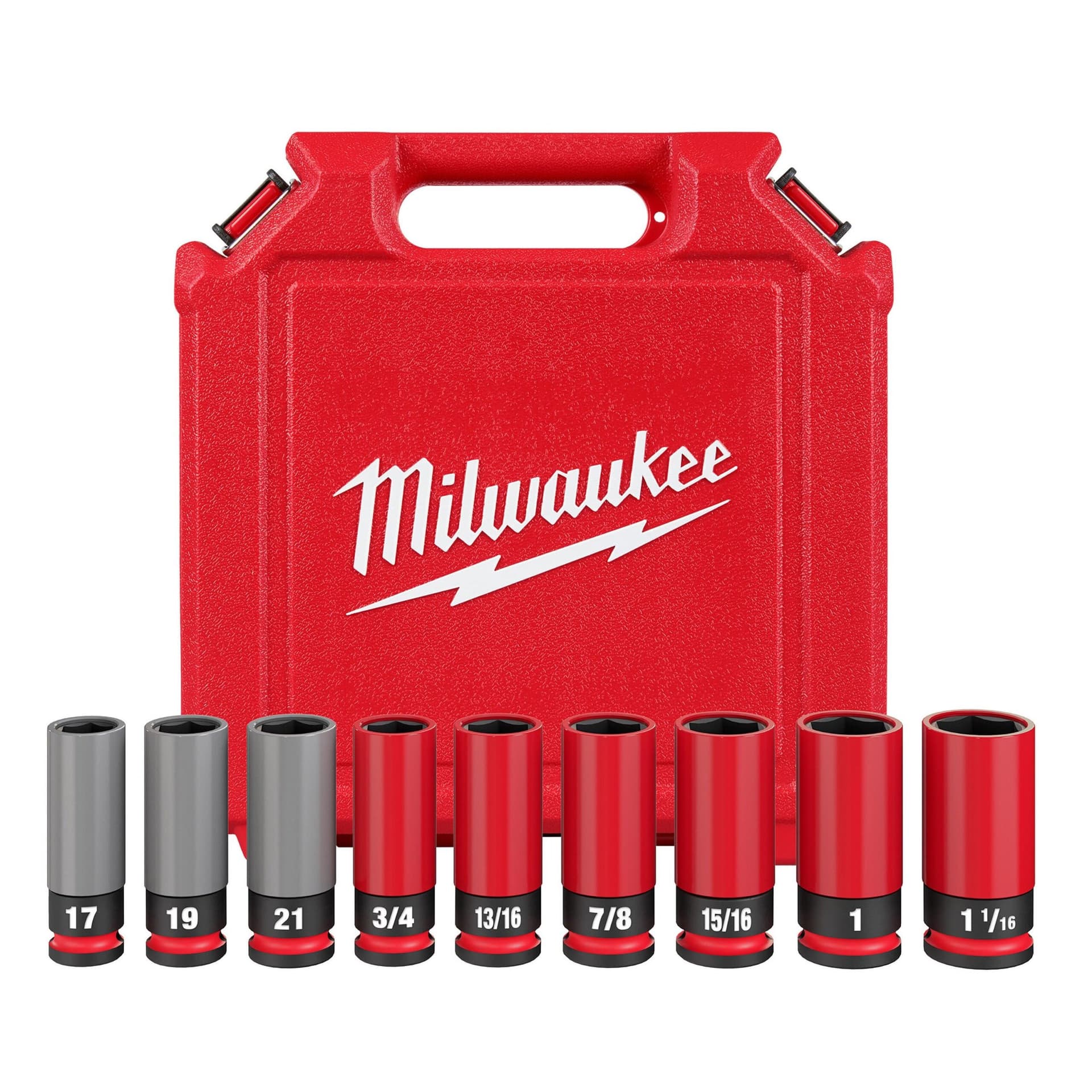 SHOCKWAVE Impact Duty 1/2" Drive SAE & Metric 9pc Lug Nut Wheel Socket Set
