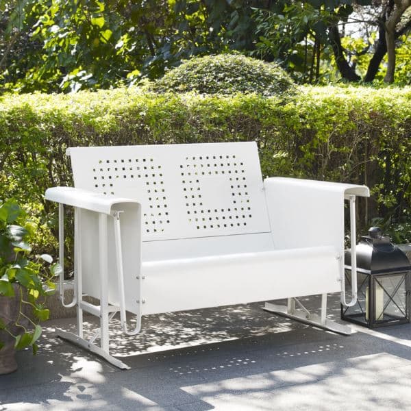 Bates Retro Outdoor Loveseat Glider