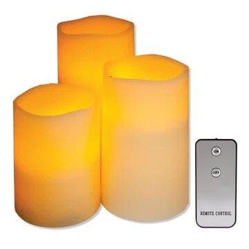 Flameless Vanilla Candles with Remote Control