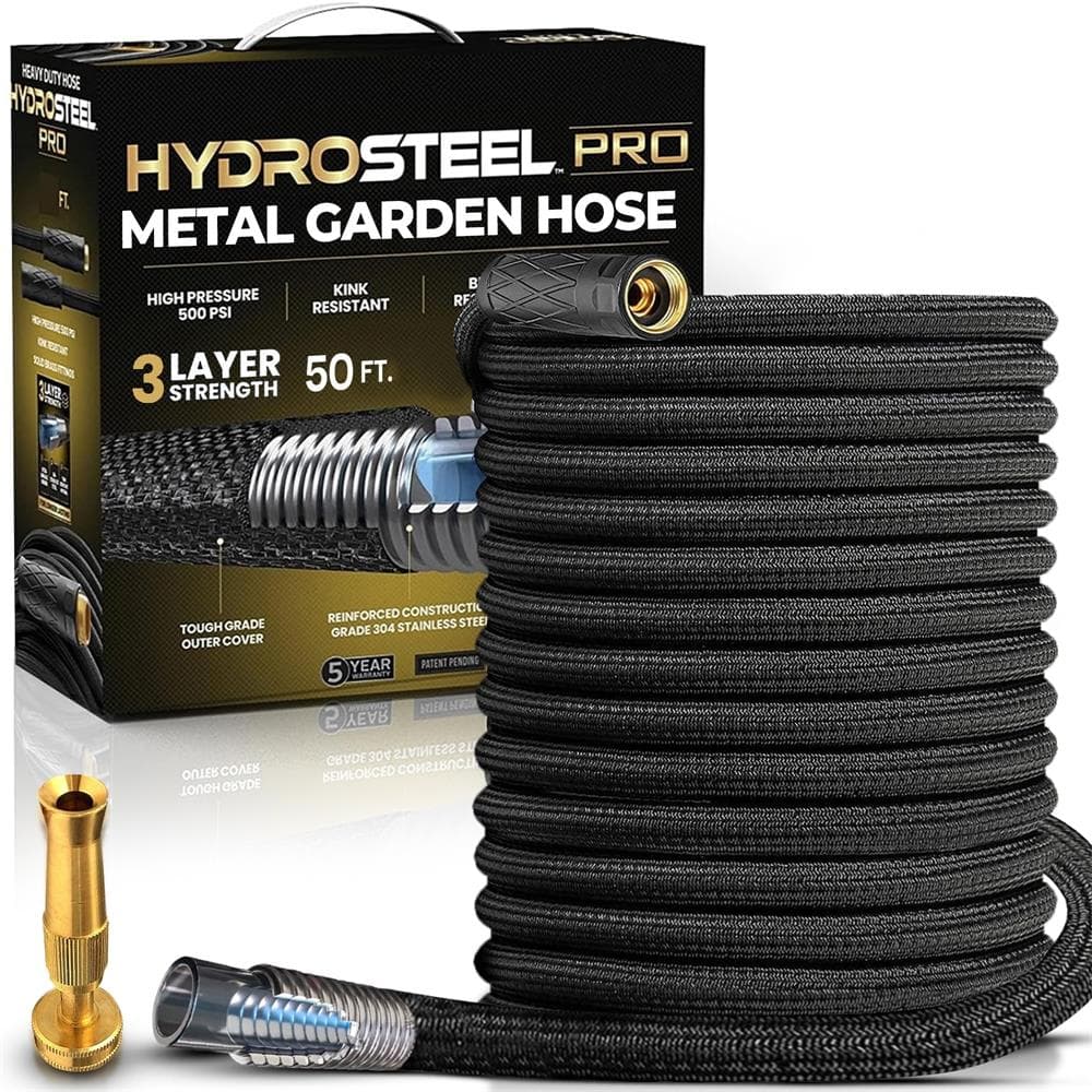 Pro Steel Garden Hose Size 50 FT
