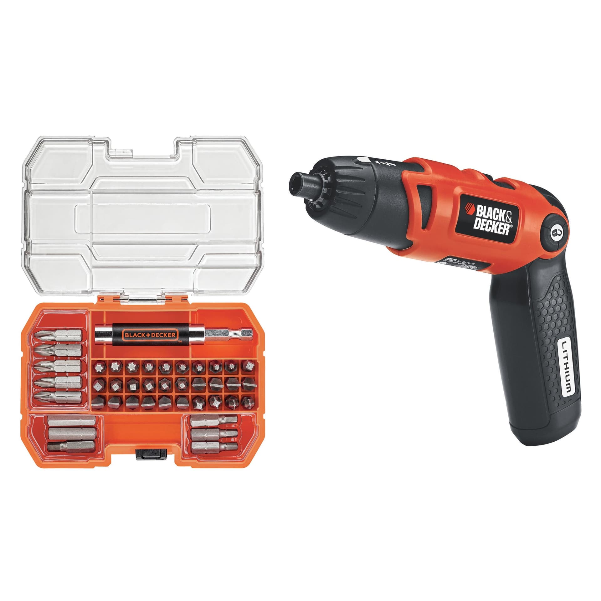 4V MAX Cordless Screwdriver w/ LED Light & 42pc Screwdriver Bit Set