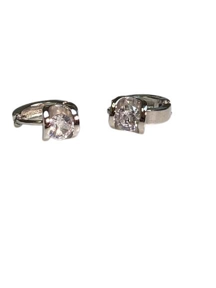 Latonia Cabella Solitaire CZ Hoop Earrings