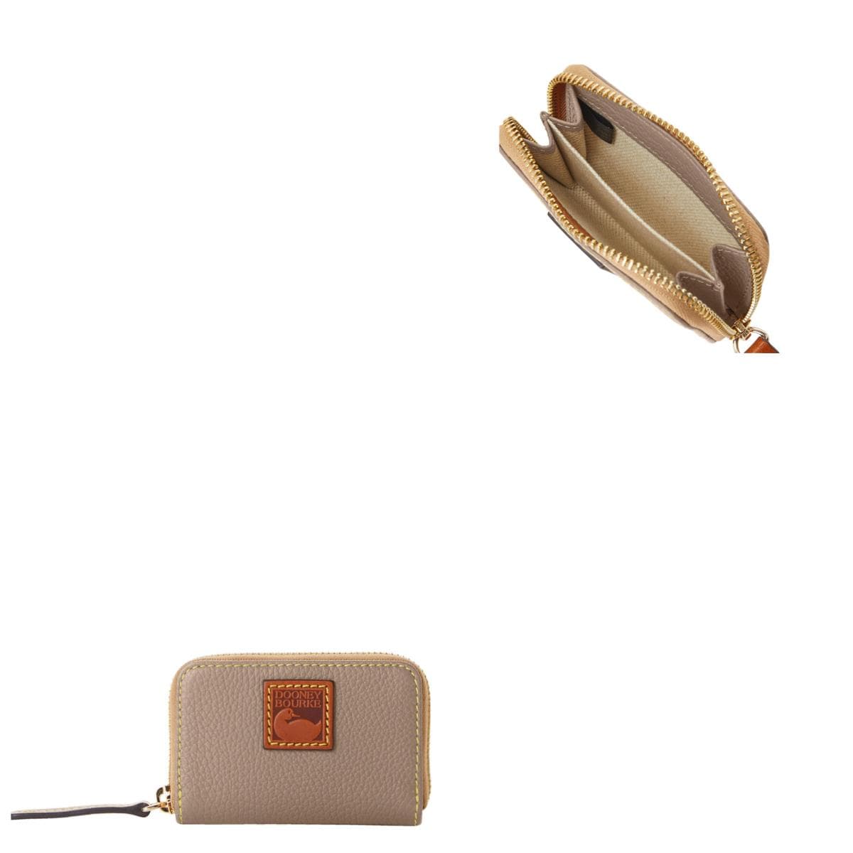 Pebble Grain Zip Around Credit Card Case