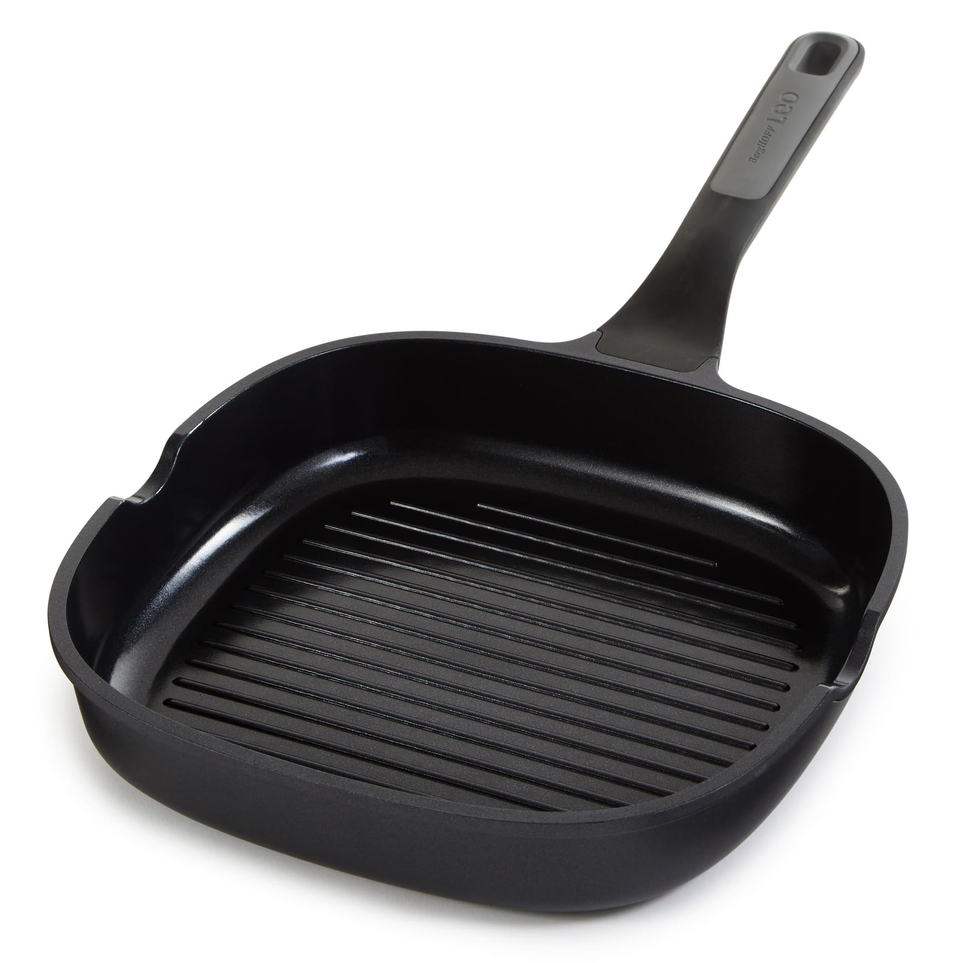 BergHOFF Leo Stone+ Nonstick Ceramic Grill Pan Recycled, 10.25"