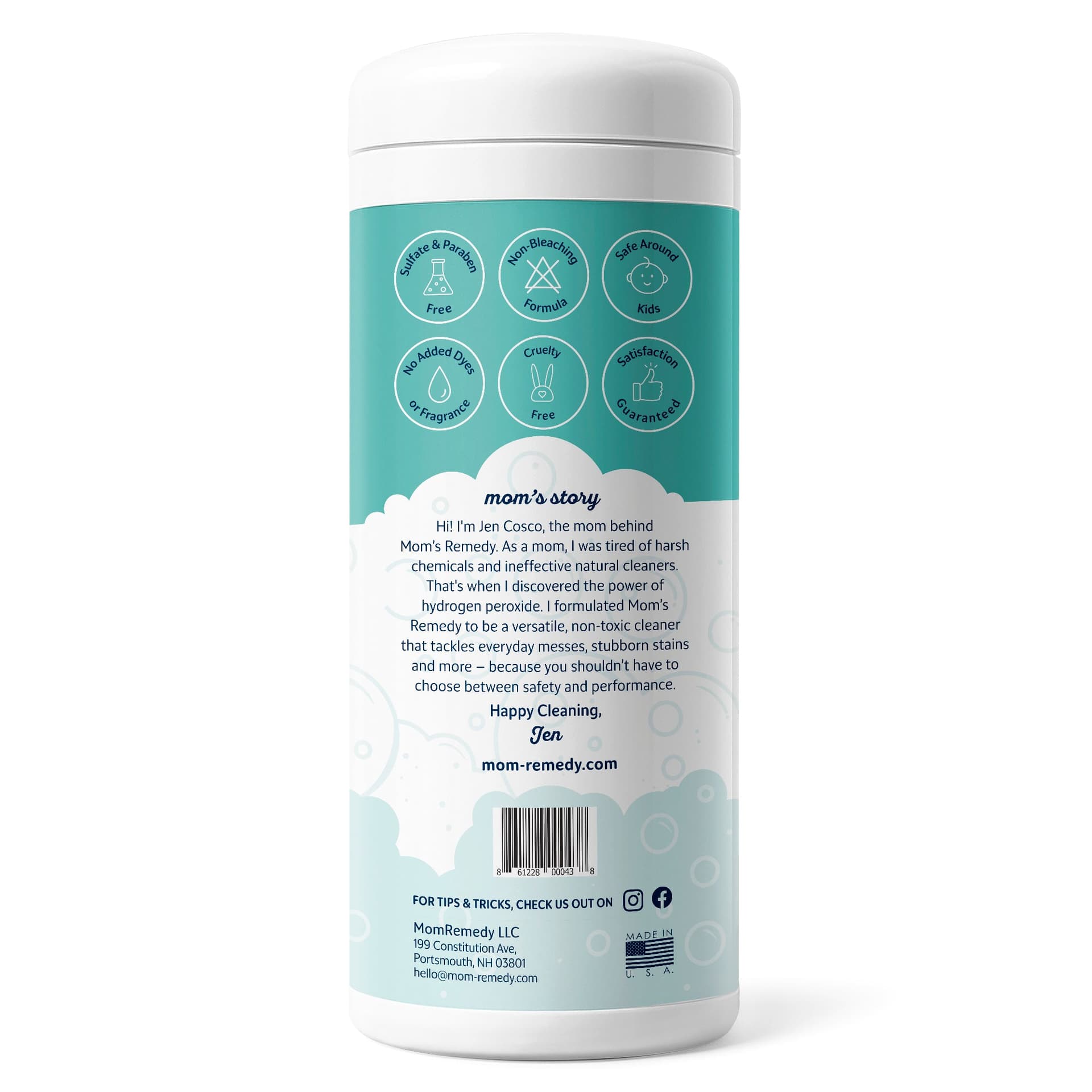 Hydrogen Peroxide based All-purpose Cleaning & Stain Remover Wipes - 30CT