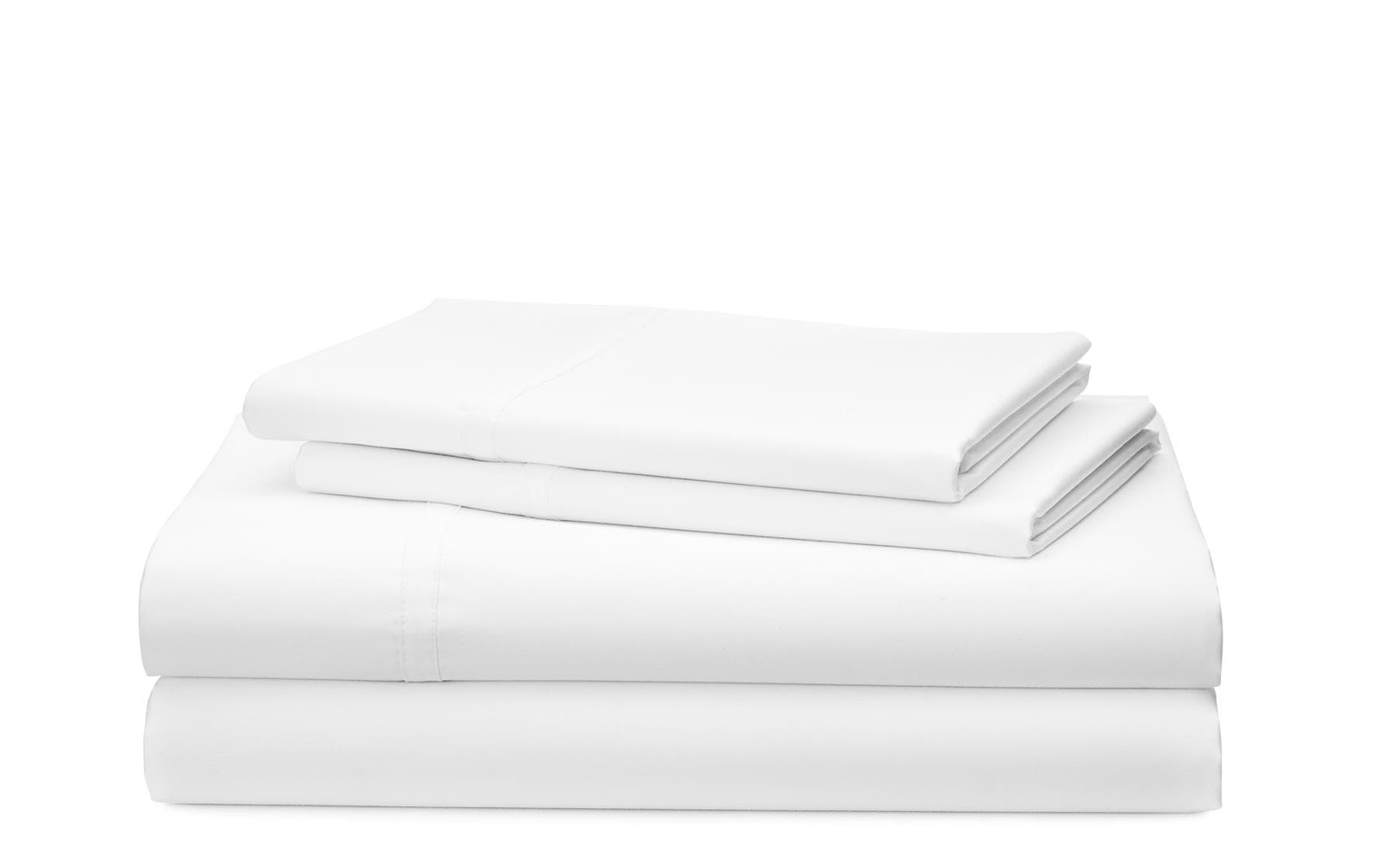 Spencer Cotton Satteen 4pc Sheet Set White - Queen