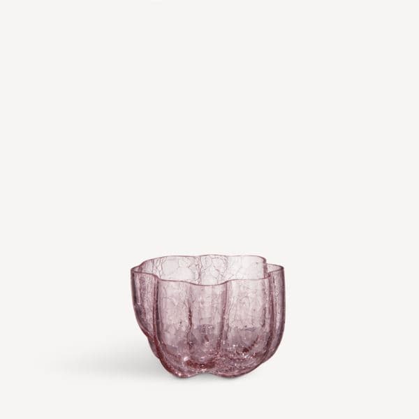 Crackle Votive/Bowl Pink