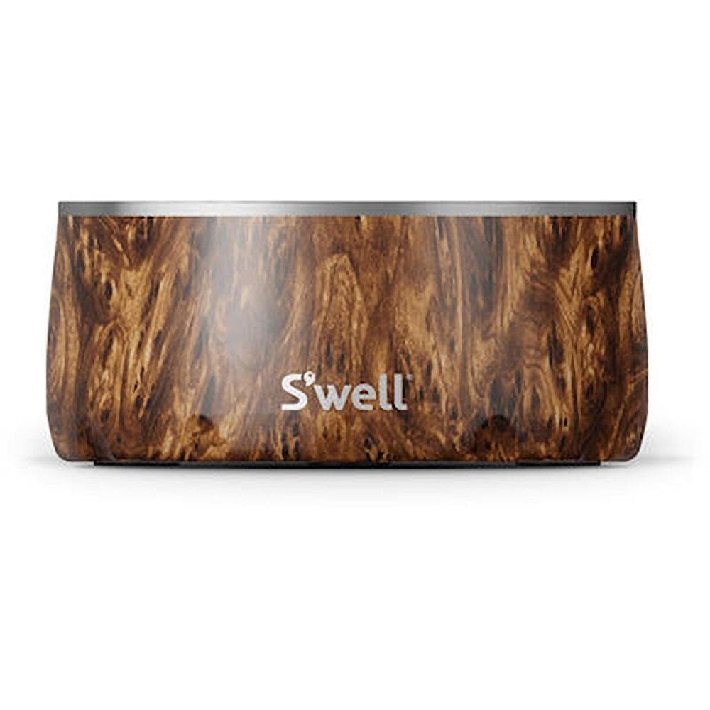 32oz Stainless Steel Dog Bowl Teakwood
