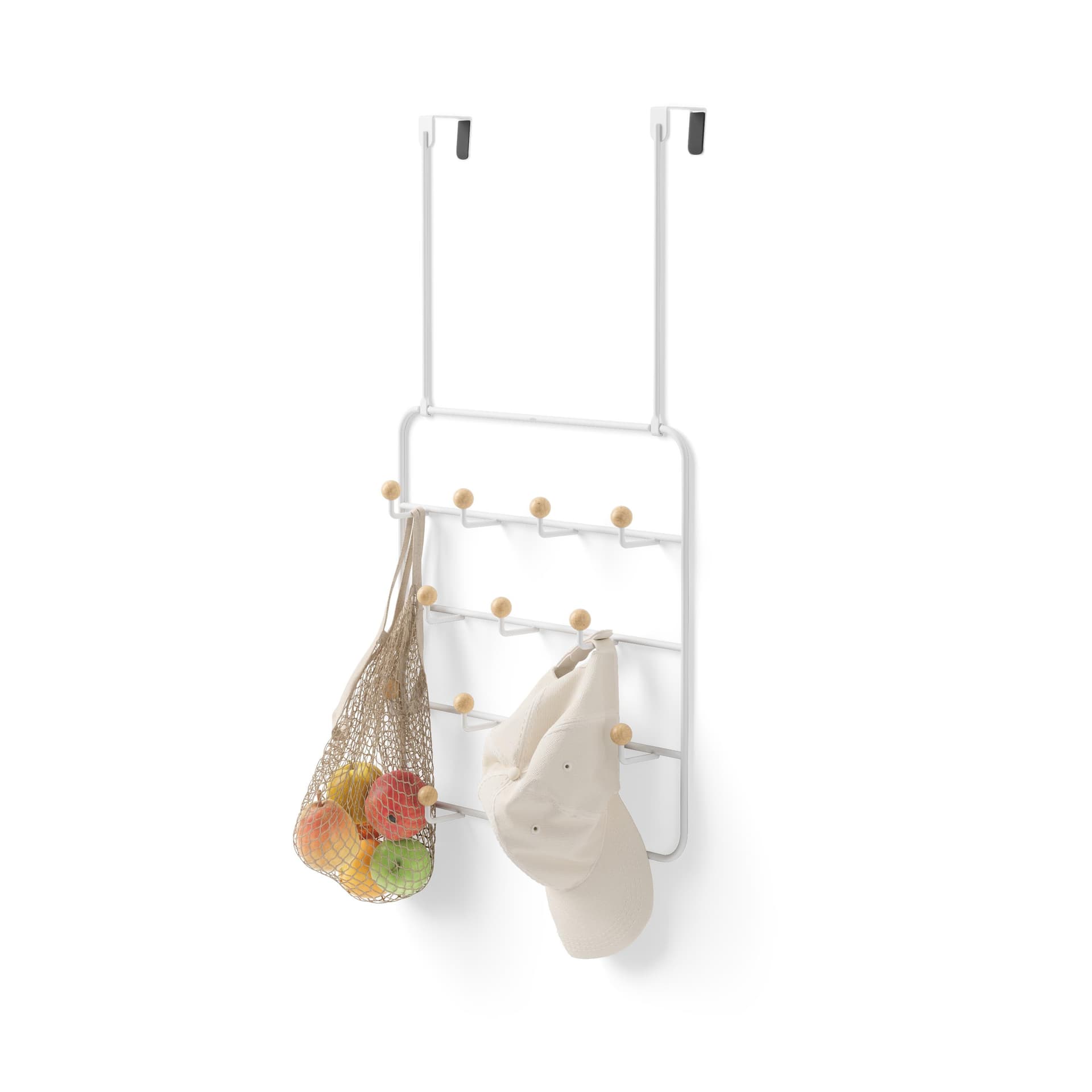 Estique Shelf With Hooks White