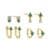 Flower Stud & Huggie Earring Combo Set