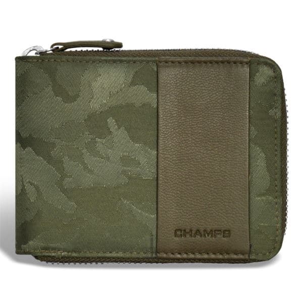Camo Leather Zip Around Wallet Size 5"x4"