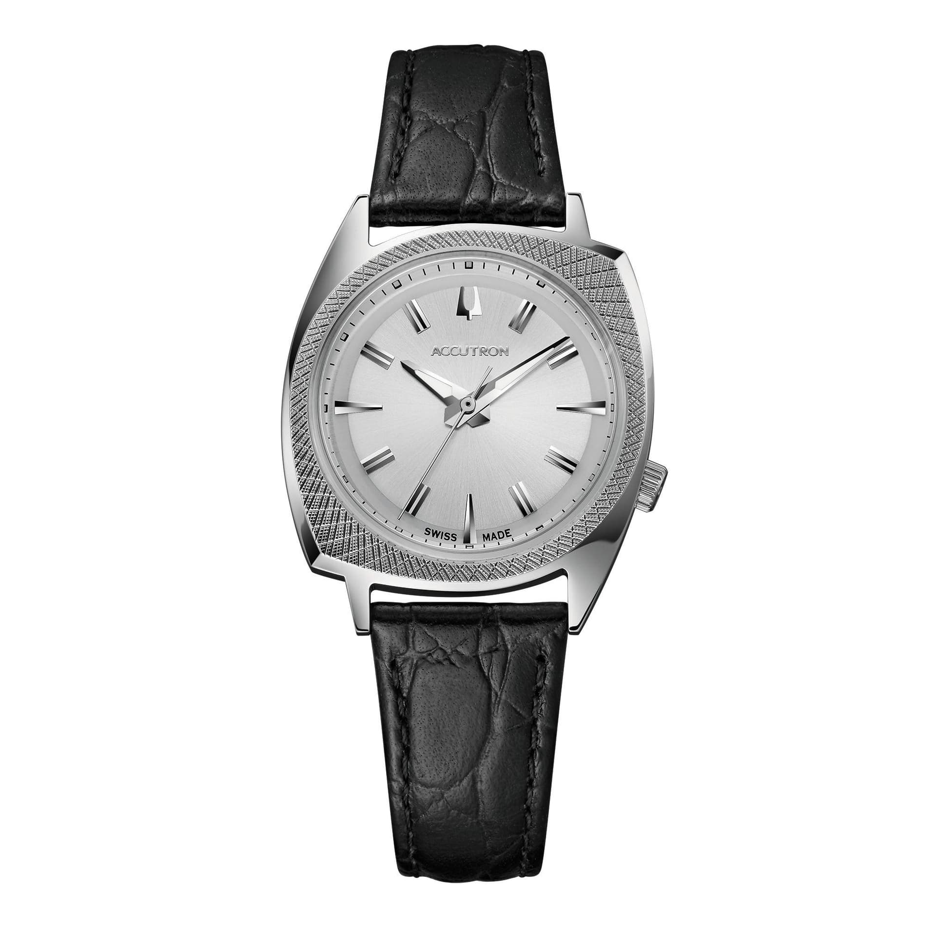 Legacy Collection Automatic Watch, Black Croco-Embossed Strap