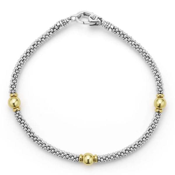 Two-Tone Station Bracelet Size 6.25"-6.75