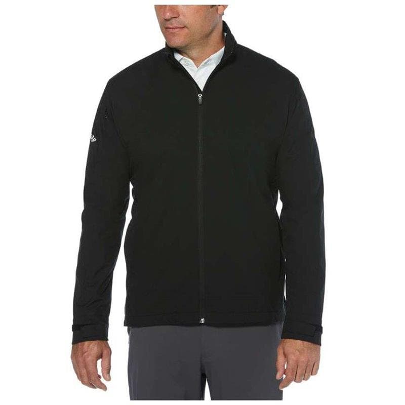 Mens Full Zip Wind Jacket-Black-MD