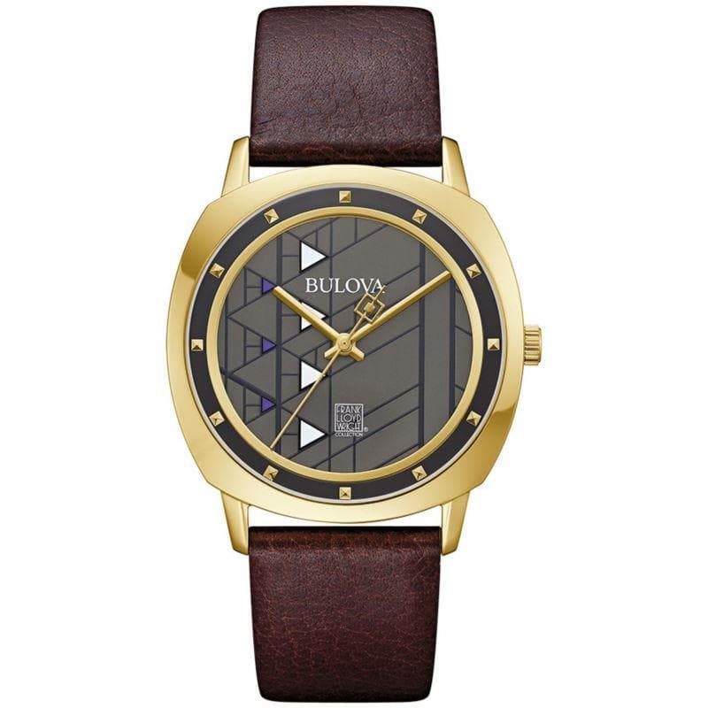 Men's Brown Leather Strap with Gray Dial