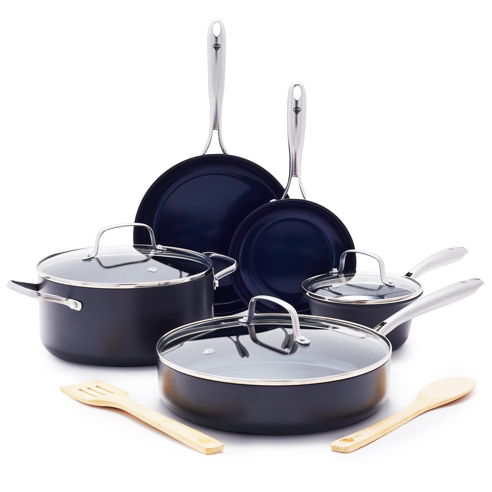 Hard Anodized Pro 10pc Ceramic Nonstick Cookware Set