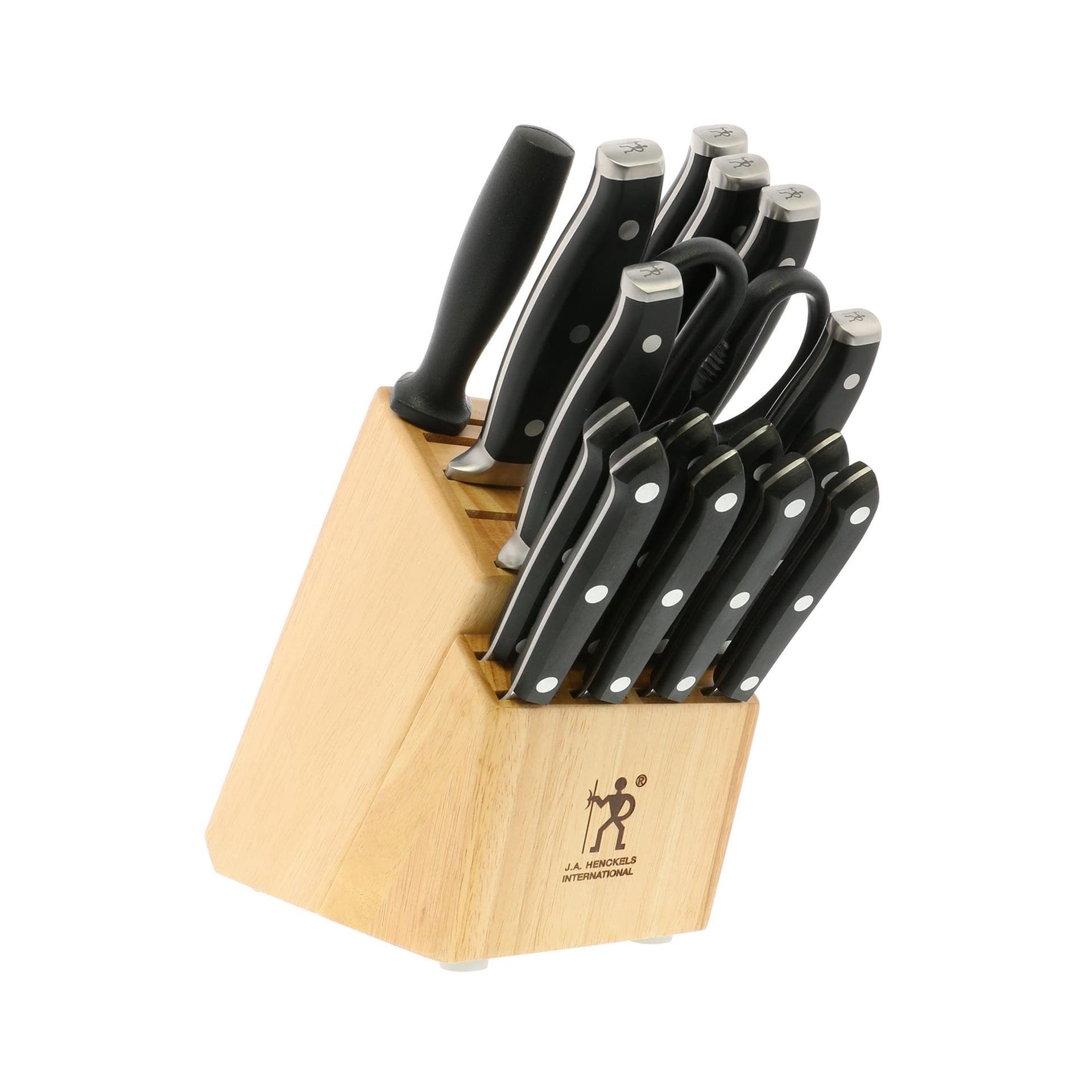 Forged Premio 17pc Knife Block Set Natural