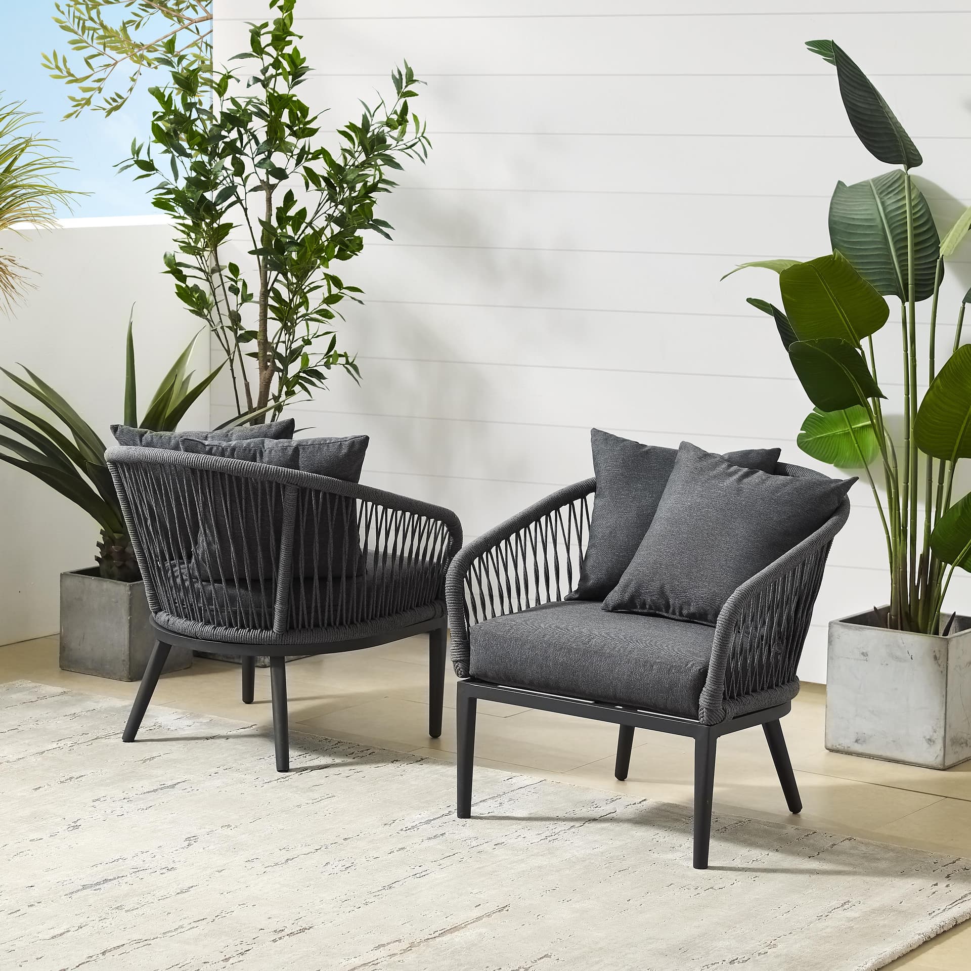 Dover 2Pc Indoor Outdoor Chair Set