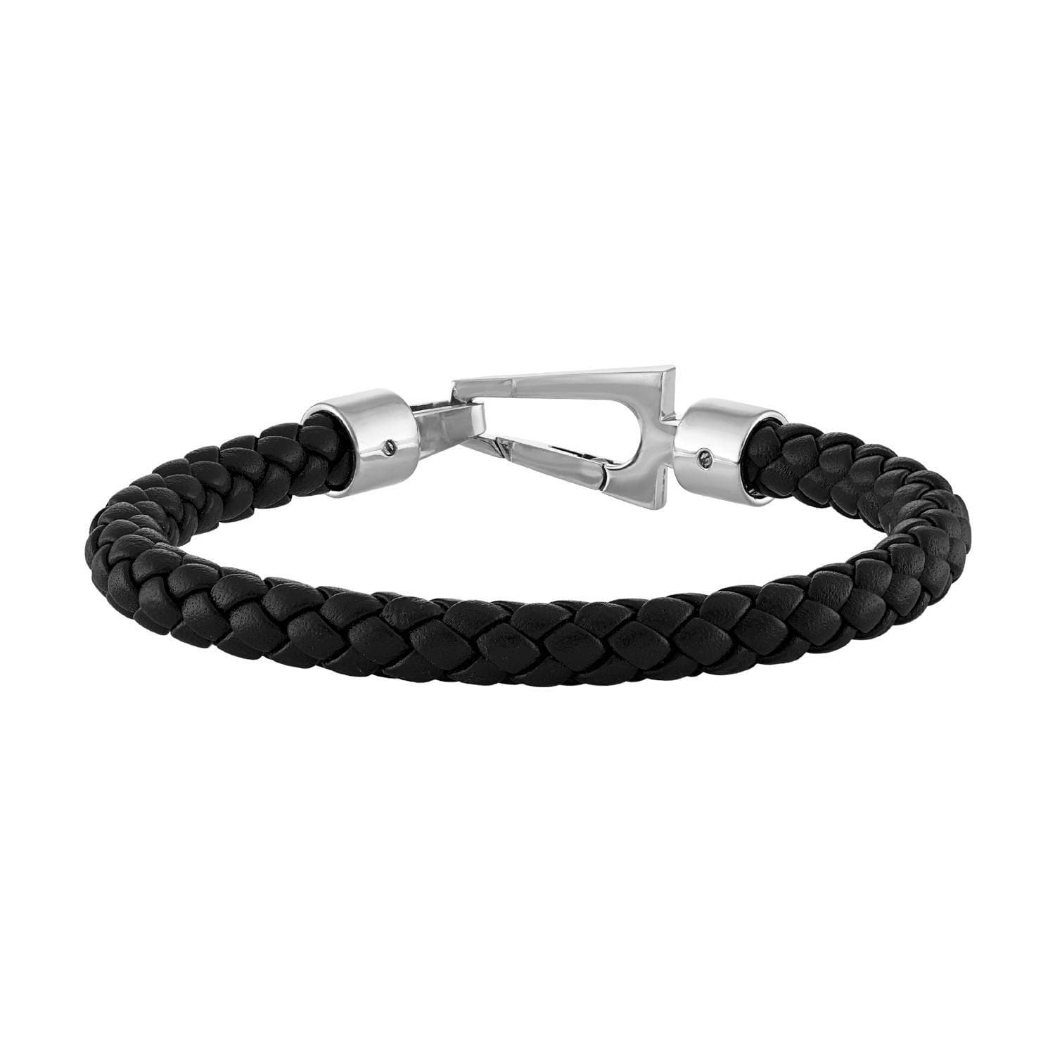 Marine Star Black Nautical Braided Bracelet Large 8.5" - 9"