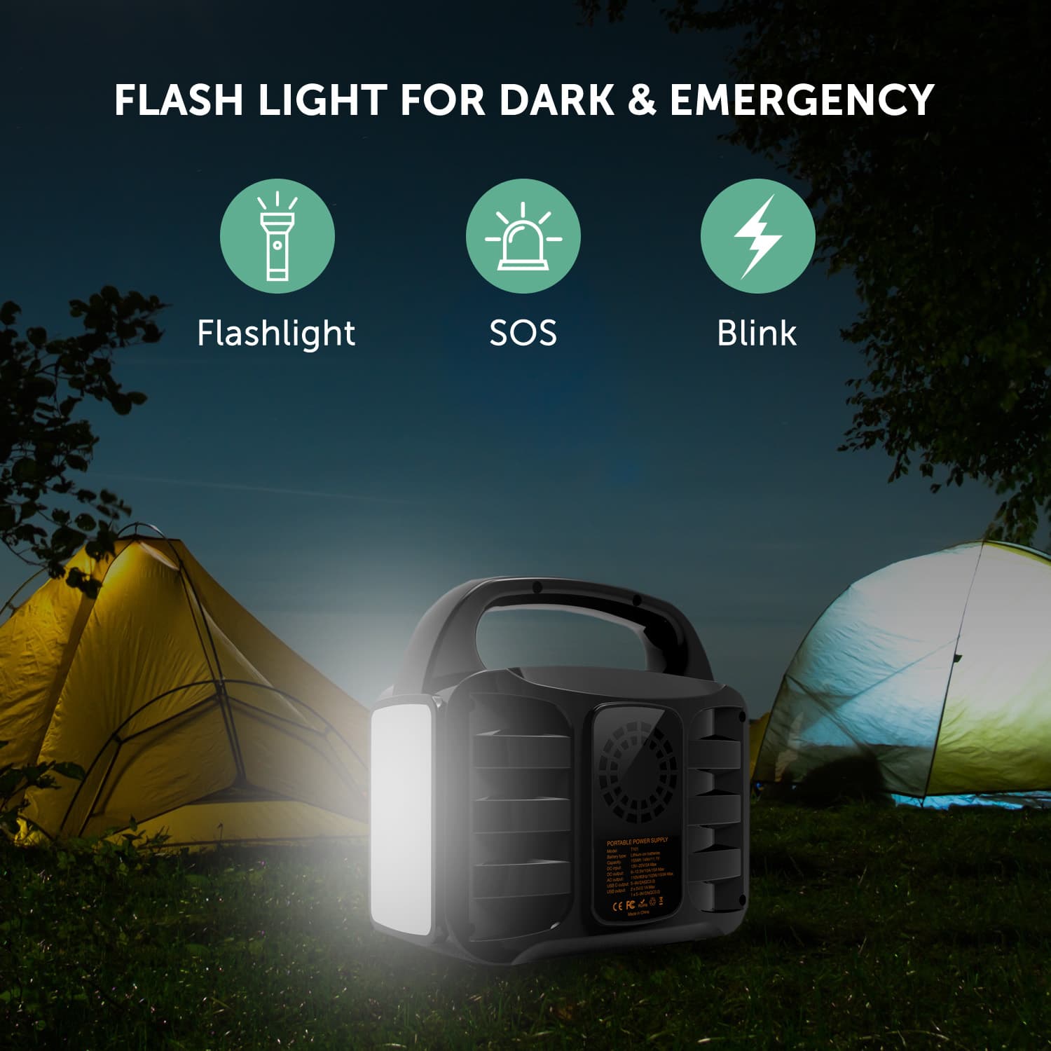 Portable Rechargeable Power Station, Emergency Backup Power, 155Wh/42000mAh, Various Charging Outputs