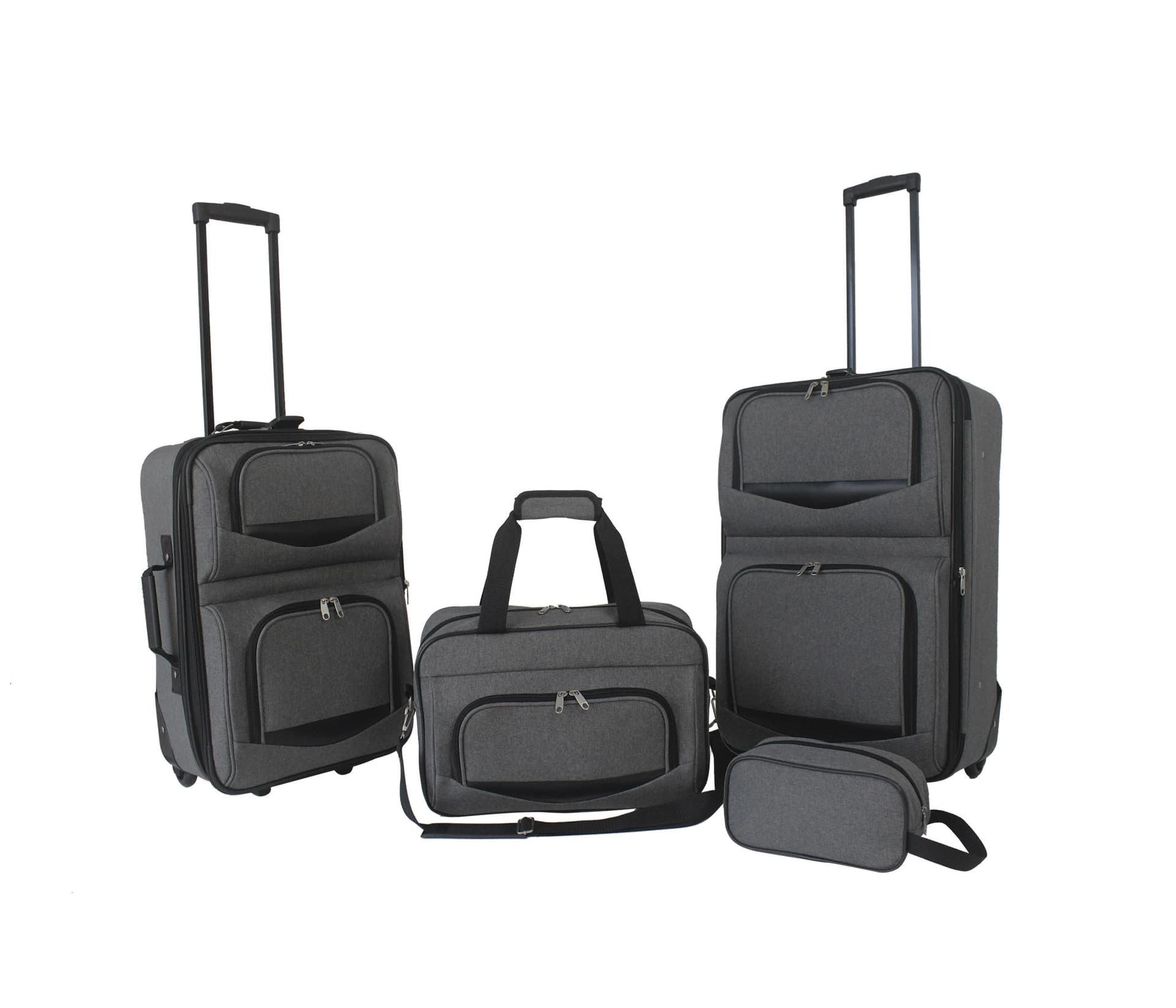 4pc Luggage Set Heather Gray